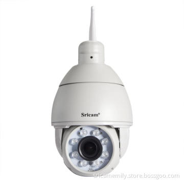 Sricam SP008 CMOS HD 720P Pan Tilt Zoom Wireless Wifi Two Way Audio Outdoor Shaking IP Camera with Memory Card Slot